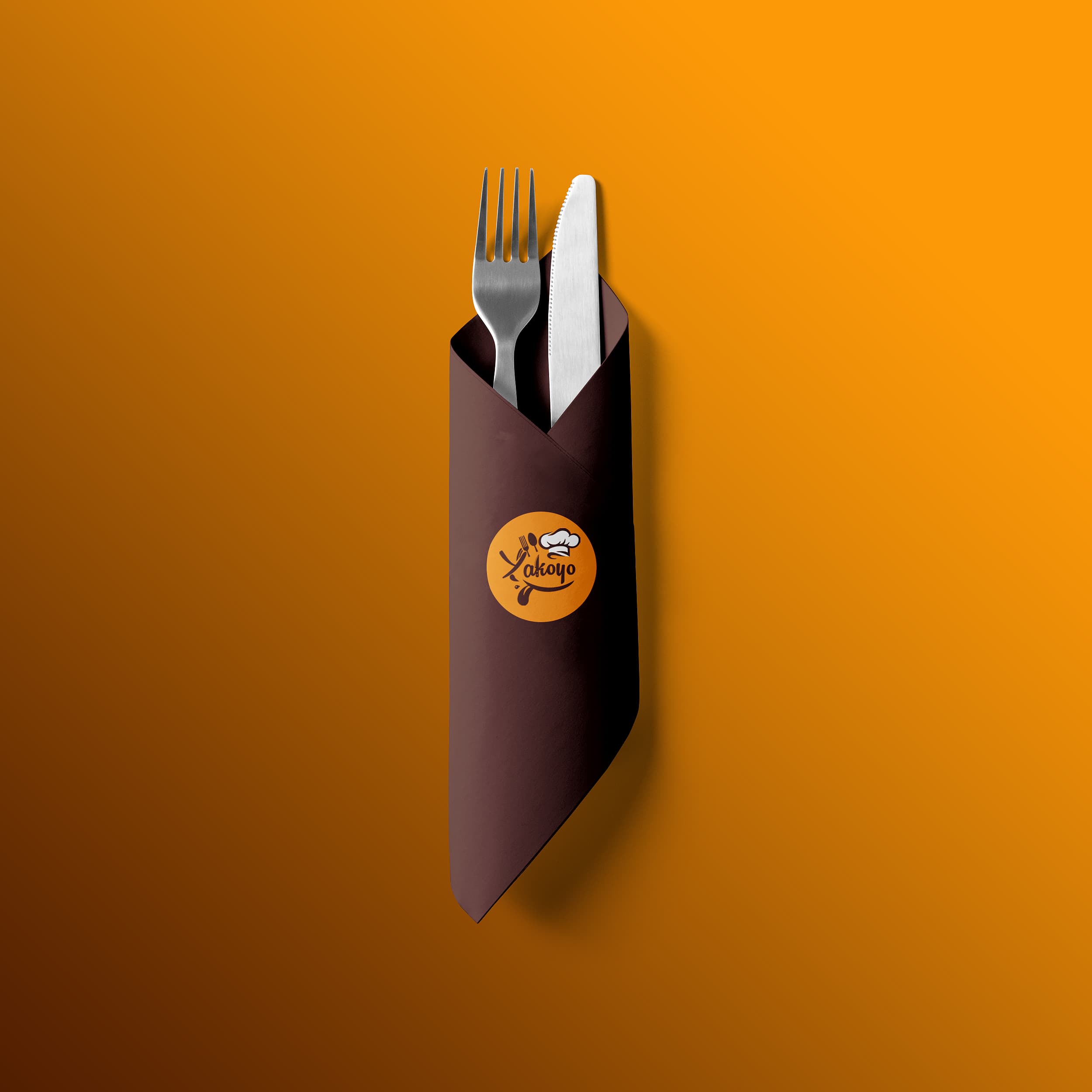 Yakoyo cutlery wrap, branded for pickup orders